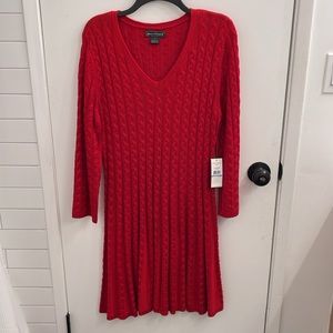 Jessica Howard Cable Knit Fit & Flare Sweater Dress NWT XL